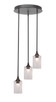 Toltec Lighting - 2143-DG-300 - Three Light Cluster Pendalier - Empire - Dark Granite