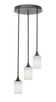 Toltec Lighting - 2143-DG-310 - Three Light Cluster Pendalier - Empire - Dark Granite