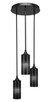 Toltec Lighting - 2143-DG-4099 - Three Light Cluster Pendalier - Empire - Dark Granite