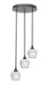 Toltec Lighting - 2143-DG-4811 - Three Light Cluster Pendalier - Empire - Dark Granite