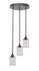 Toltec Lighting - 2143-DG-530 - Three Light Cluster Pendalier - Empire - Dark Granite