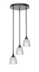 Toltec Lighting - 2143-ES-500 - Three Light Cluster Pendalier - Empire - Espresso