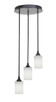 Toltec Lighting - 2143-MB-310 - Three Light Cluster Pendalier - Empire - Matte Black