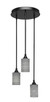 Toltec Lighting - 2143-MB-4062 - Three Light Cluster Pendalier - Empire - Matte Black