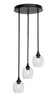 Toltec Lighting - 2143-MB-4812 - Three Light Cluster Pendalier - Empire - Matte Black