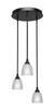 Toltec Lighting - 2143-MB-500 - Three Light Mini Pendant - Empire - Matte Black