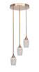 Toltec Lighting - 2143-NAB-210 - Three Light Cluster Pendalier - Empire - New Age Brass