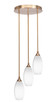 Toltec Lighting - 2143-NAB-4041 - Three Light Cluster Pendalier - Empire - New Age Brass