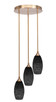 Toltec Lighting - 2143-NAB-4049 - Three Light Cluster Pendalier - Empire - New Age Brass