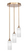 Toltec Lighting - 2143-NAB-4091 - Three Light Cluster Pendalier - Empire - New Age Brass