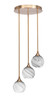 Toltec Lighting - 2143-NAB-4109 - Three Light Cluster Pendalier - Empire - New Age Brass