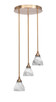 Toltec Lighting - 2143-NAB-4769 - Three Light Cluster Pendalier - Empire - New Age Brass