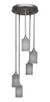 Toltec Lighting - 2145-BN-4062 - Five Light Cluster Pendalier - Empire - Brushed Nickel