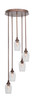 Toltec Lighting - 2145-BRZ-210 - Five Light Pendalier - Empire - Bronze