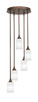 Toltec Lighting - 2145-BRZ-3001 - Five Light Pendalier - Empire - Bronze