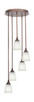 Toltec Lighting - 2145-BRZ-460 - Five Light Pendalier - Empire - Bronze