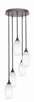 Toltec Lighting - 2145-DG-4041 - Five Light Pendalier - Empire - Dark Granite