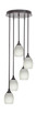 Toltec Lighting - 2145-ES-615 - Five Light Pendalier - Empire - Espresso