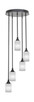 Toltec Lighting - 2145-MB-3001 - Five Light Pendalier - Empire - Matte Black