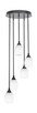 Toltec Lighting - 2145-MB-4021 - Five Light Pendalier - Empire - Matte Black