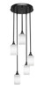 Toltec Lighting - 2145-MB-4061 - Five Light Mini Pendant - Empire - Matte Black