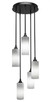 Toltec Lighting - 2145-MB-4091 - Five Light Mini Pendant - Empire - Matte Black