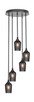 Toltec Lighting - 2145-MB-4252 - Five Light Pendalier - Empire - Matte Black
