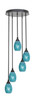 Toltec Lighting - 2145-MB-5055 - Five Light Pendalier - Empire - Matte Black