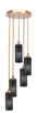 Toltec Lighting - 2145-NAB-4099 - Five Light Pendalier - Empire - New Age Brass