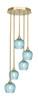 Toltec Lighting - 2145-NAB-4605 - Five Light Pendalier - Empire - New Age Brass