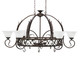 Toltec Lighting - 216-BRZ-311 - Eight Light Pot Rack - Leaf - Bronze