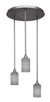 Toltec Lighting - 2183-BN-4062 - Three Light Cluster Pendalier - Empire - Brushed Nickel