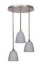 Toltec Lighting - 2183-BN-4072 - Three Light Pendalier - Empire - Brushed Nickel