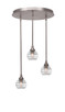 Toltec Lighting - 2183-BN-5110 - Three Light Pendalier - Empire - Brushed Nickel