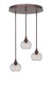 Toltec Lighting - 2183-BRZ-202 - Three Light Pendalier - Empire - Bronze
