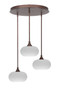 Toltec Lighting - 2183-BRZ-214 - Three Light Pendalier - Empire - Bronze
