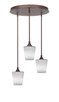 Toltec Lighting - 2183-BRZ-4031 - Three Light Pendalier - Empire - Bronze