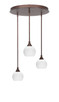Toltec Lighting - 2183-BRZ-4101 - Three Light Pendalier - Empire - Bronze
