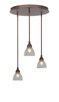 Toltec Lighting - 2183-BRZ-4760 - Three Light Pendalier - Empire - Bronze