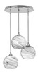 Toltec Lighting - 2183-CH-4359 - Three Light Pendalier - Empire - Chrome