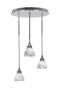 Toltec Lighting - 2183-CH-4769 - Three Light Pendalier - Empire - Chrome