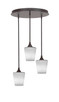 Toltec Lighting - 2183-DG-4031 - Three Light Pendalier - Empire - Dark Granite