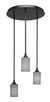 Toltec Lighting - 2183-DG-4062 - Three Light Cluster Pendalier - Empire - Dark Granite