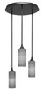 Toltec Lighting - 2183-DG-4092 - Three Light Mini Pendant - Empire - Dark Granite