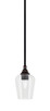 Toltec Lighting - 23-BC-210 - One Light Mini Pendant - Stem - Black Copper