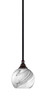 Toltec Lighting - 23-BC-4109 - One Light Mini Pendant - Stem - Black Copper