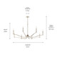 Malene Eight Light Chandelier (52697PN)