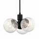Silvarious Three Light Chandelier/Semi Flush (52700BK)