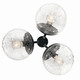 Silvarious Three Light Chandelier/Semi Flush (52700BK)