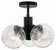 Silvarious Three Light Chandelier/Semi Flush (52700BK)